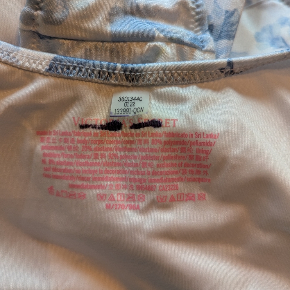 NWOT Victoria's Secret Wicked One Piece Swimsuit in Blue and White, Size… - Picture 6 of 7